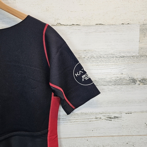 Ka'Oir Fitness Womens Body Sweat Suit Plus Sz XXL Black & Red Workout Shapewear - Picture 8 of 12